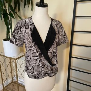 BCBG Snakeskin print blouse